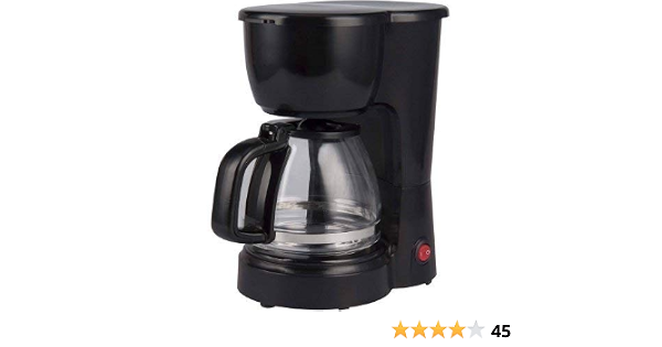 Amazon.com: Mainstays 5-Cup Cafetera, 120V/60Hz/700W (1) (negro) : Hogar y  Cocina