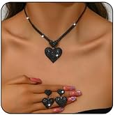 Heart Crystal Bridal Wedding Prom Jewelry Set for Women Sparkling Cz Heart Pendant Necklace Earring Set Gold Silver Rhinestone Charm Choker Necklace Elegant Bridal Accessories for Weddings Prom Parties