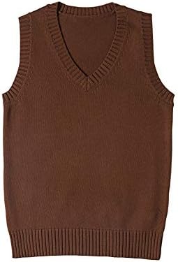 トップス OVY Cotton Wool V-neck Knit Vest Men Women Knitted Cotton V-Neck Vest JK Uniform Pullover