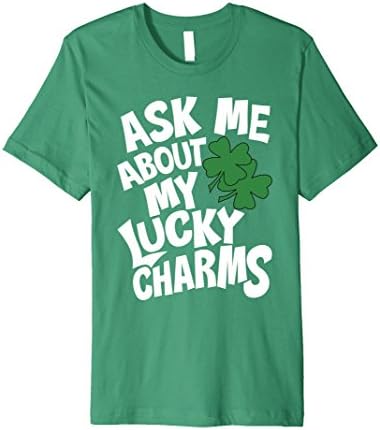 Mens MY LUCKY CHARMS TEE | ST PATRICK'S DAY SHIRT Medium Kelly Green