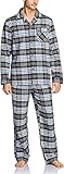 CQR Men's 100% Cotton Plaid Flannel Pajama