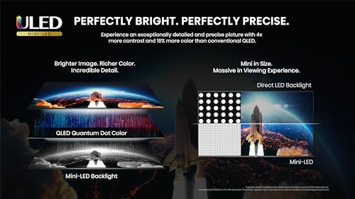 Hisense 55-Inch Class U8 Series Mini-LED ULED 4K UHD Google Smart TV (55U8K) - QLED, 480 Motion Rate, 144Hz Game Mode Pro, Dolby Vision IQ, HDMI 2.1, Alexa Compatibility, 2.1.2 Multi-Channel Audio