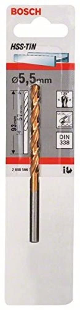 Bosch 2608596706 HSS-TiN DIN 338 Metal Drill Bits