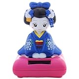 Solar Bobblehead Toy Figure, Maiko Geisha - Blue by UFindings [並行輸入品]
