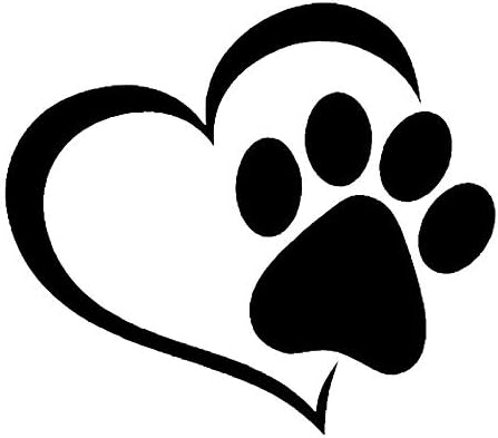 Love The Dog Paw Print Window Decoration Decal Creative Motorcycle