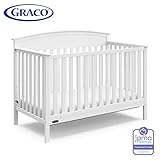 Graco Benton 4-in-1 Convertible Crib (White) - Easily Converts to Toddler Bed, Daybed or Full-Size Bed with Headboard, 3-Position Adjustable Mattress Support Base