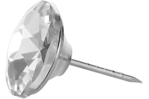 JOYHEY 30 Pcs 25 mm Diamond Crystal Upholstery Tacks Nails for Sofa Headboard Furniture Wall Decor