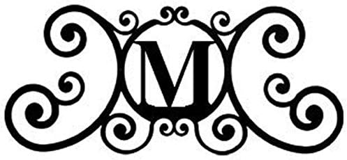 Wrought Iron House Plaque Letter M