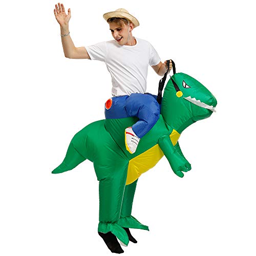 Zi Xi & Zi Qi Aufblasbares Kostüm Carry-me Huckepack Dinosaurier Cosplay für Fasching Erwachsene – Bild 3