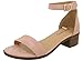 Top Moda Women's Ankle Strap Open Toe Heeled Sandal