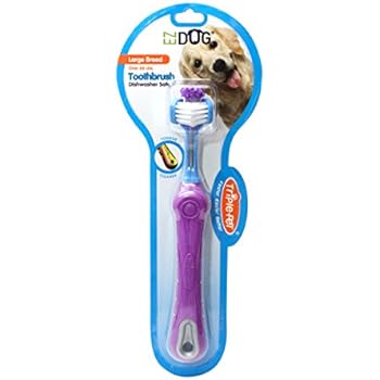 EZ DOG Three Sided Toothbrush for Dogs | Dental Care For Dogs For Fresh Breath | Large Breeds