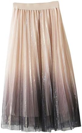 Psunrise Falda Women Long Tulle Tutu Skirt Princess Sweet Skirts Party Beach Multi Layers Skirt