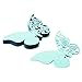 SHZONS™ 50pcs Wine Glass Cup Cards Wedding Party Table Name Place Cards Favor Decor Butterfly Laser Cut Design Table Favor Decor, Blue