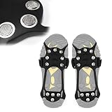 Wirezoll Ice Cleats, Stainless Steel Traction Cleats, Portable Walk Spikes Crampons for Walking, Jogging, Hiking, Mountaineering Ice Snow Grips