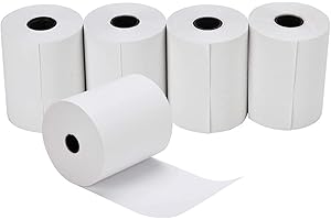 Muotich 3 1/8 x230 Thermal Paper Rolls POS Cash Register Thermal Receipt Printer Paper, Pack of 5