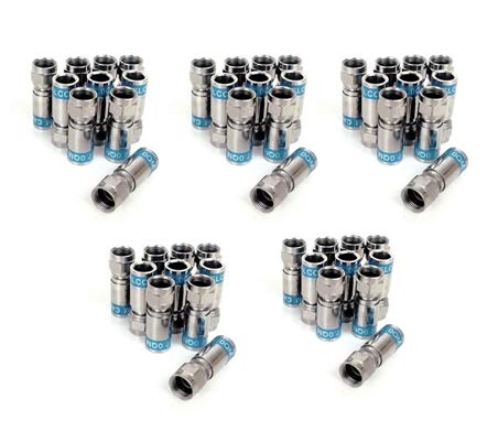 50 x Cabelcon F-56 CX3 7.0 QM quick mount connector for RG6 (7 mm) cable waterproof.