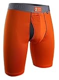 2UNDR Power Shift Long Leg Boxer Briefs,Orange,Large