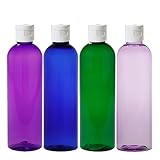 MoYo Natural Labs 4 oz Travel Bottles, Empty Travel Containers with Flip Caps, BPA Free PET Plastic Squeezable Toiletry/Cosmetic Bottles