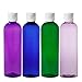 MoYo Natural Labs 4 oz Travel Bottles, Empty Travel Containers with Flip Caps, BPA Free PET Plastic Squeezable Toiletry/Cosmetic Bottles