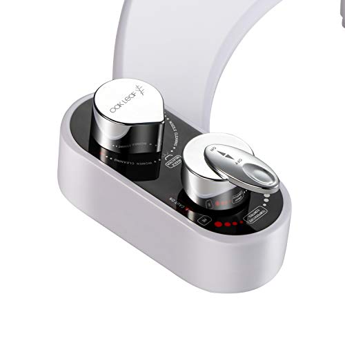 Oak Leaf Bidet Toilet Seat Attachment, Hold and Cold Bidet Sprayer Fresh Water Non-Electric Mechanical Bidet for Toilet with 2 Self Cleaning Nozzles