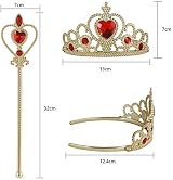 Vicloon Princess Dress Up 2Pcs Elsa Crown Wand Gift Set Pink Yellow view 2