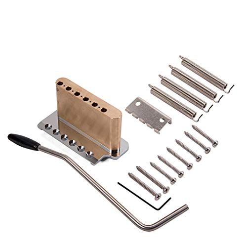 difcuyg5Ozw Professional ST Electric Guitar Tremolo System Brass Bridge with Stainless Steel Saddles Instruments Part