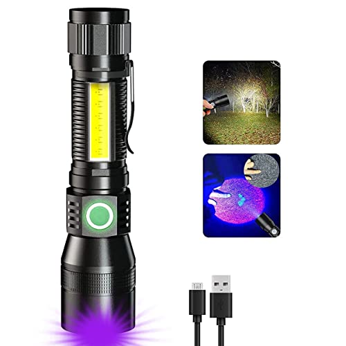 UV Flashlight Black Light, 3 in 1 Rechargeable