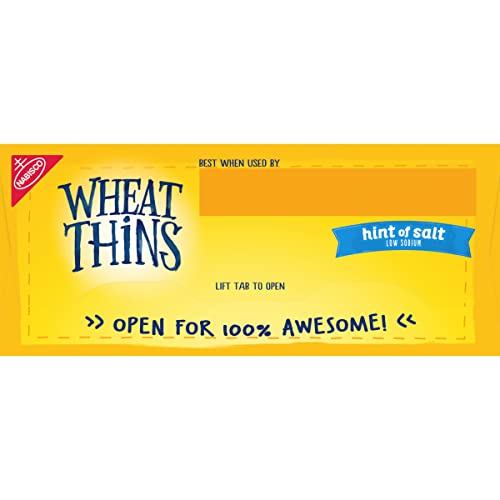 WHEAT THINS HINT OF SALT LOW SODIUM SNACKS, WHOLE GRAIN WHEAT CRACKERS, SNACK CRACKERS, 8.5 OZ
