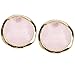 Rose Quartz 8mm Gold Clad Post Earrings