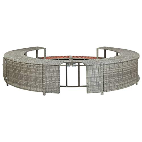 Lechnical Whirlpool-Umrandung Quadratisch Umrandung mit Stauraum für Whirlpool Spa Pool Rahmen Verkleidung Poolumrandung… – Bild 5