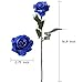 StarLifey Artificial Flowers Real Touch Blue Rose Wedding Bouquet Silk Roses Posy Thanksgiving Day/Valentine's Day/Wedding/Home Decorations Pack of 10