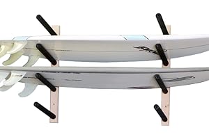 PRO BOARD RACKS Surfboard, Wakeboard, Kiteboard Wall Rack Mount - Holds 4 Boards