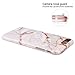 JAHOLAN Gold Marble Design Clear Bumper TPU Soft Rubber Silicone Cover Phone Case Compatible with iPhone 7 Plus/iPhone 8 Plus