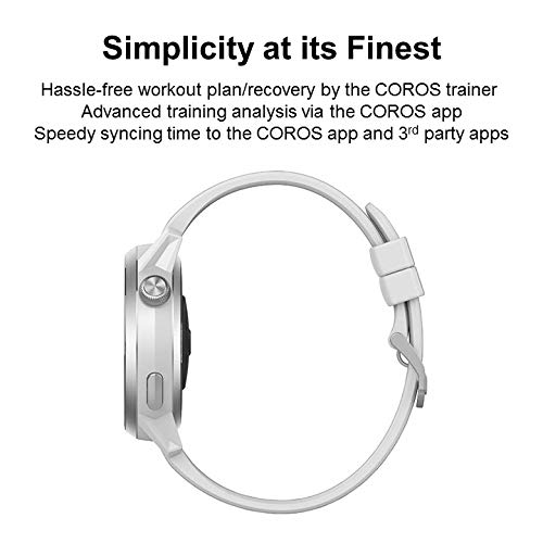 Coros APEX (42mm) Premium Multisport Watch Trainer and Ultra-Durable Battery Life - Ceramic | Heart Rate Monitor | Barometer, Altimeter, Compass | ANT+ and BLE Connections