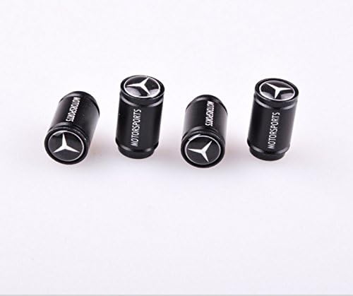 Katheriney 4X Matte Black Car Air Tire Tyre Wheel Valve Stem Cap Dust Cover Mercedes-Benz