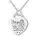 YFN 925 Sterling Silver I Love You to the Moon and Back Heart Pendant Necklace 18