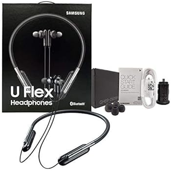 Samsung U Flex Bluetooth Wireless in-Ear Headphones HD Premium Sound and Mic - with Car-Charger 4FT USB Kit (US Model - Retail Packing)