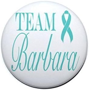 OVARIAN CANCER AWARENESS SUPPORT BUTTONS, 50 - 2 1/4 inch pin-back awareness ribbon buttons.