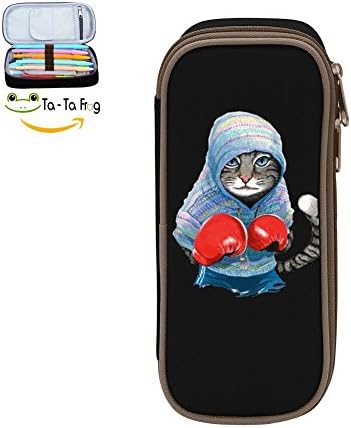 Cool Boxing Cat Pencil Bag Storage Organizer Stationery Pen Case