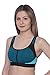 Champion Women's High Support Zippered Sports Bra, Sky Blue-Black/2X-Large
