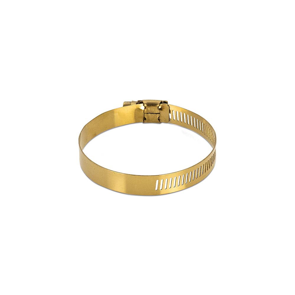 Mishimoto MMCLAMP-WG-51HTGD High-Torque Worm Gear Clamp, 1.06"–2.01" (27mm–51mm), Pack of 10, Gold
