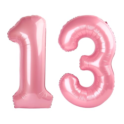 Number Balloons 13 Balloon Pearl Pink