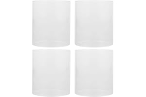 DIYEAH 4pcs Hurricane Candle Holder - Transparent Glass Candle Holder Cylinder for Weddings - Windproof Open Ended Glass Shad