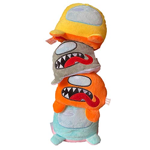 Miajin Reversible Plushie Toys, Double-Sided Flip Reversible Stuffed Animals Doll for Game Fans (White to Gray)