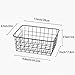Metal Wire Storage Basket with Handles for Kitchen Food Pantry Papers Home Office Desk Shelf Bathroom Laundry Room Shelf Bedroom Bed Room, 2PCS (Black)