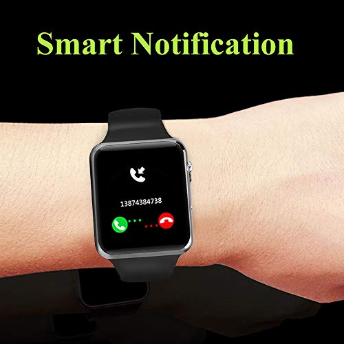 Smart Watch,Android Smart Watches for Men Women Teens with SIM SD Card Slot SmartWatch Compatible Android Samsung iPhone Watch with Call Text Camera Pedometer Bluetooth Watches