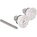 Prime-Line Products E 2328 Fluted Glass Door Knobs with Chrome Plated Bases, 2 in. Outside Diameter, Indoor Use
