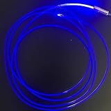3mm 5meters/16ft PMMA Optic Fiber Cable Side Glow With 12V 1.5W LED Aluminum Illuminator Light Source For Home Car DIY (Blue)