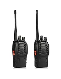 Radio recargable UHF recargable UHF Baofeng BF-888s con linterna LED y auricular, paquete de 2