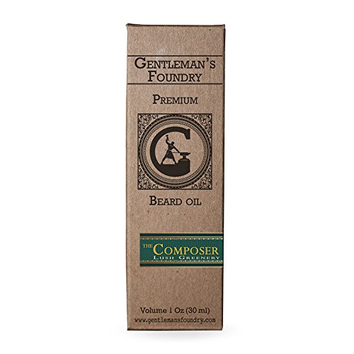 Gentleman's Foundry Beard & Moustache Oil Growth Natural Balm with Eucalyptus & Lavender Beard Oil - - Skin Care Conditioner & Softener for Men - Beard Moisturizer Grooming Oil